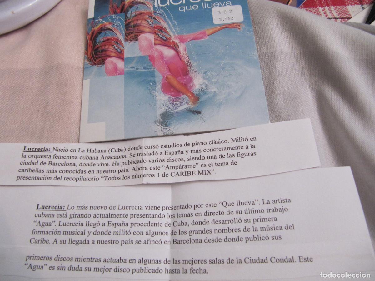 CDs de m&uacute;sica: Lucrecia &ndash; Que Llueva CD SINGLE CADENA 100 - Foto 1
