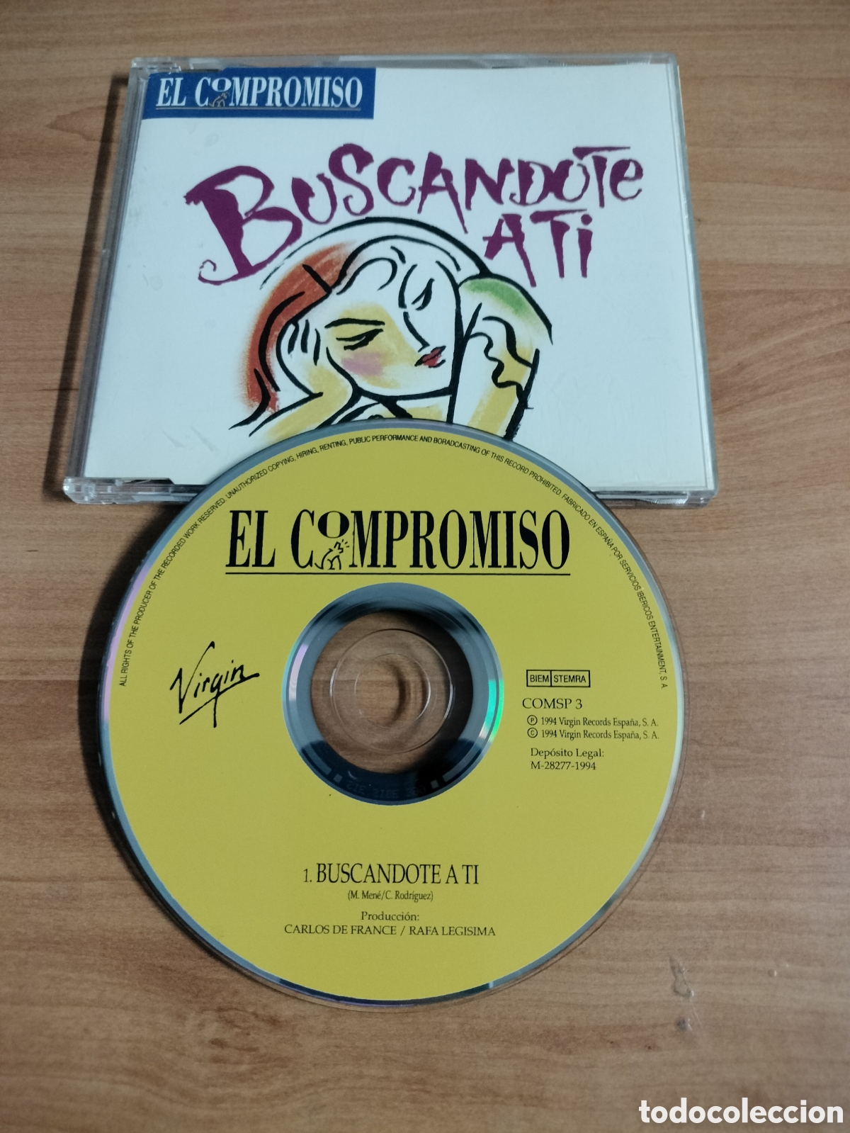 CDs de m&uacute;sica: El compromiso - Busc&aacute;ndote a ti - CD single 1 canci&oacute;n - Foto 1