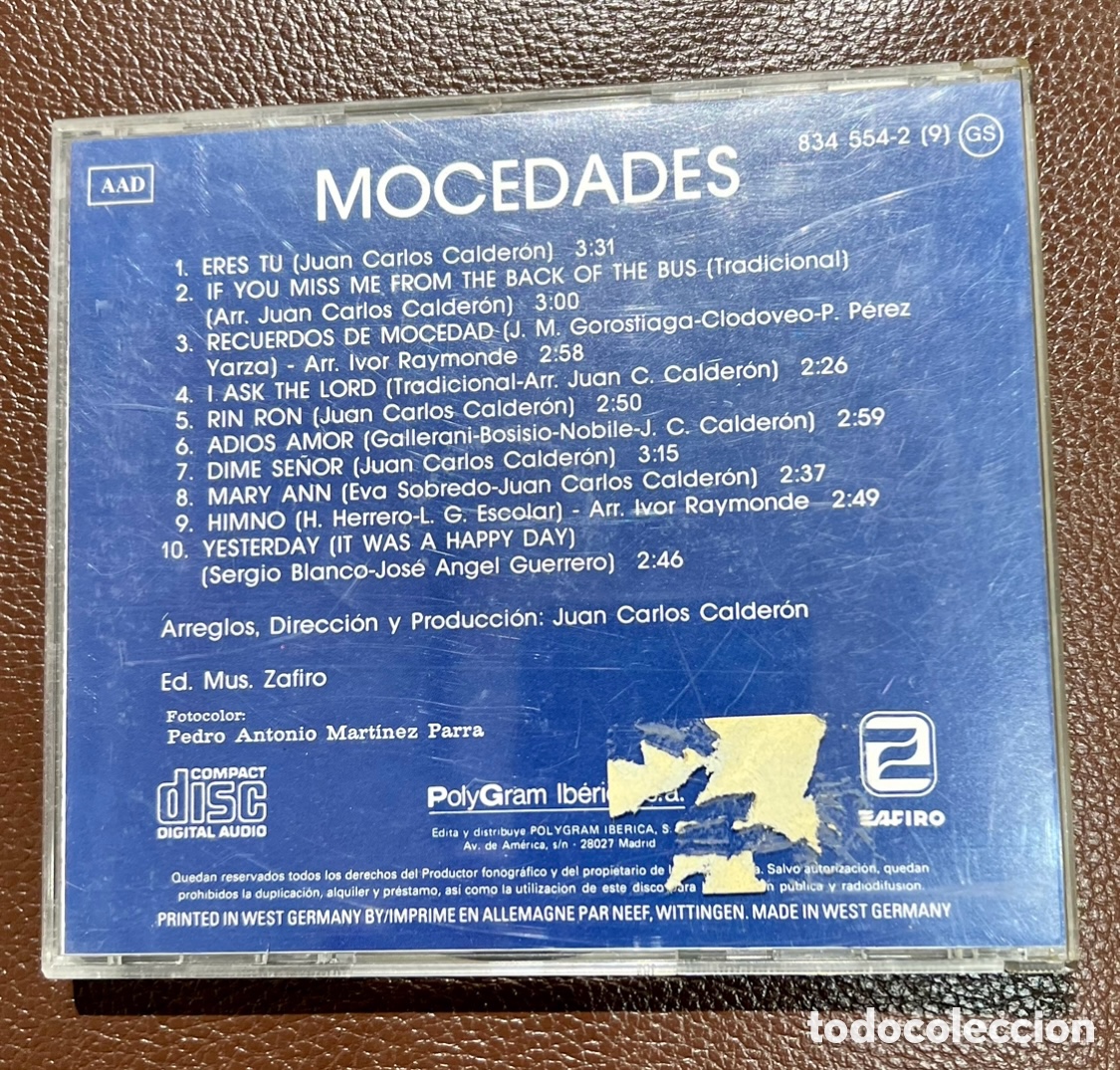 CDs de m&uacute;sica: CD. Mocedades. &ldquo;Mocedades&rdquo;. 1973. - Foto 2