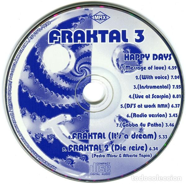 CDs de m&uacute;sica: Fraktal 3 - Happy Days (CD, Maxi) - Foto 2
