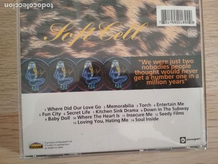 CDs de m&uacute;sica: Soft Cell &ndash; Down In The Subway, 1994, - Foto 4