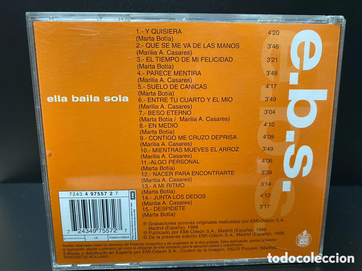 CDs de m&uacute;sica: Ella Baila Sola - E.B.S. (CD) - Foto 2