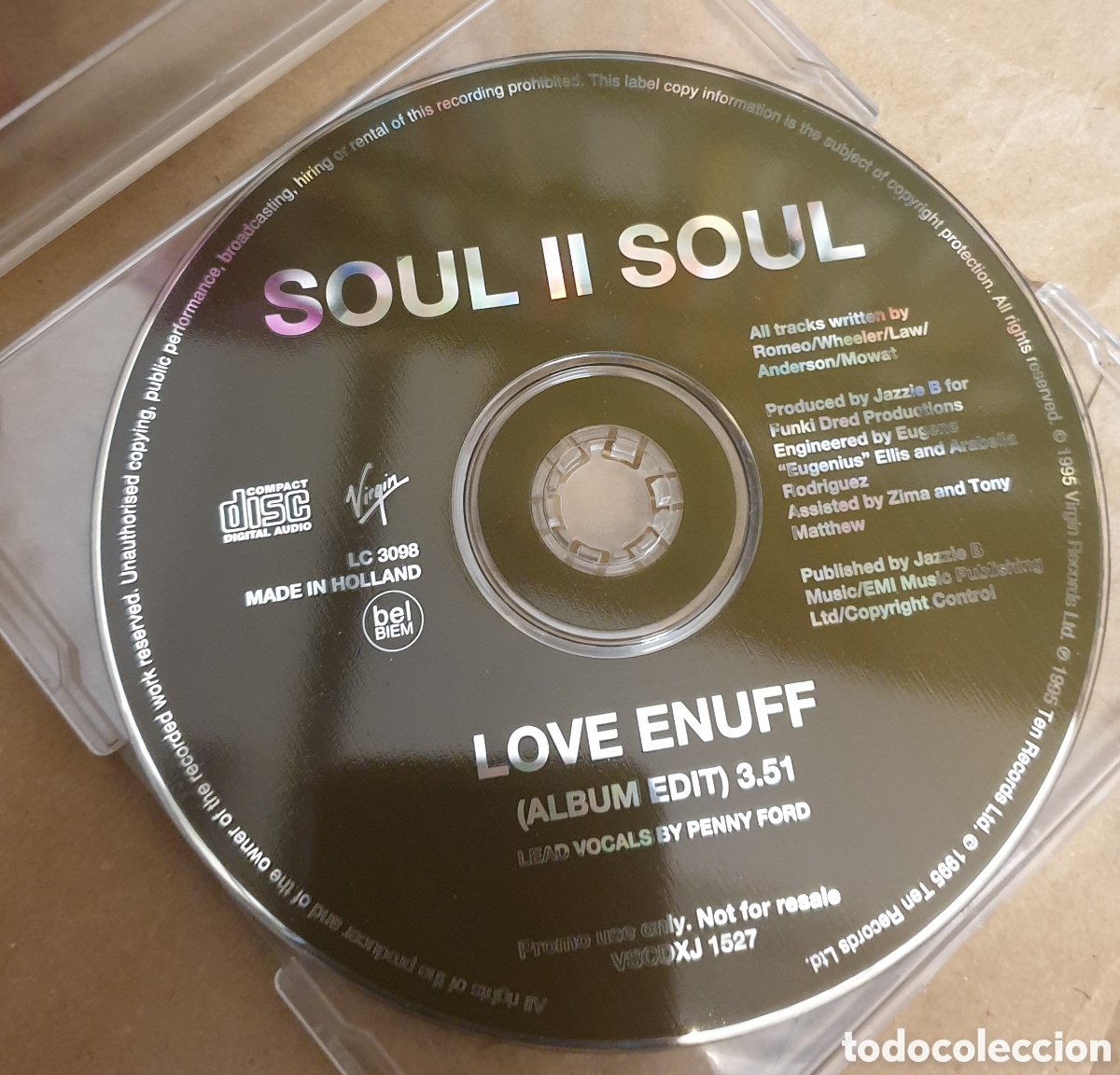 CDs de m&uacute;sica: Soul II Soul - love enuff. Cd single - Foto 1