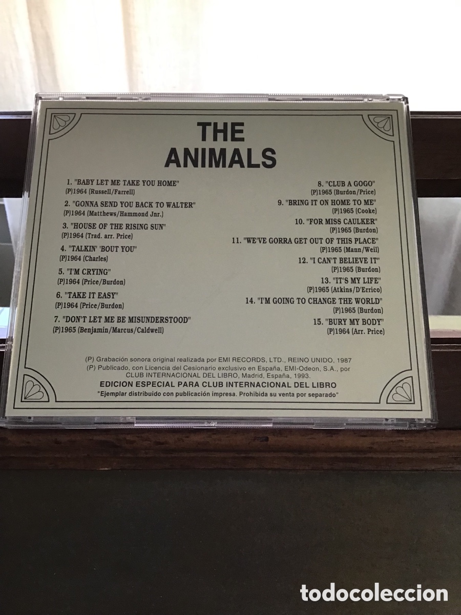 CDs de m&uacute;sica: THE ANIMALS; CD de la colecci&oacute;n &ldquo;Los 60 de los 60&rdquo; - Foto 2