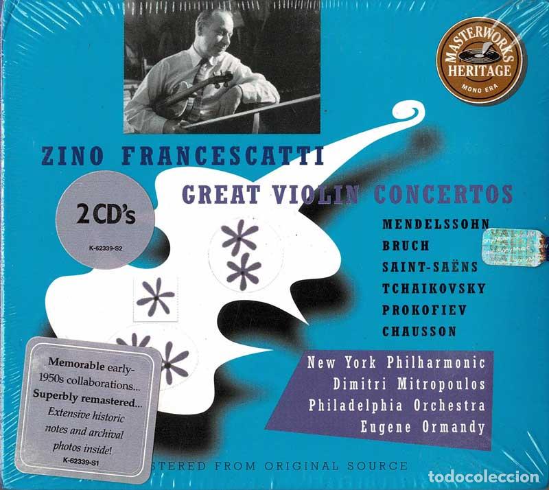 CDs de m&uacute;sica: Zino Francescatti - Great Violin Concertos. 2 x CD - Foto 1