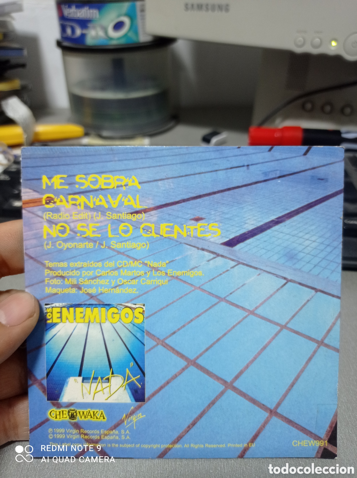 CDs de m&uacute;sica: Los enemigos me sobra carnaval cd single - Foto 2