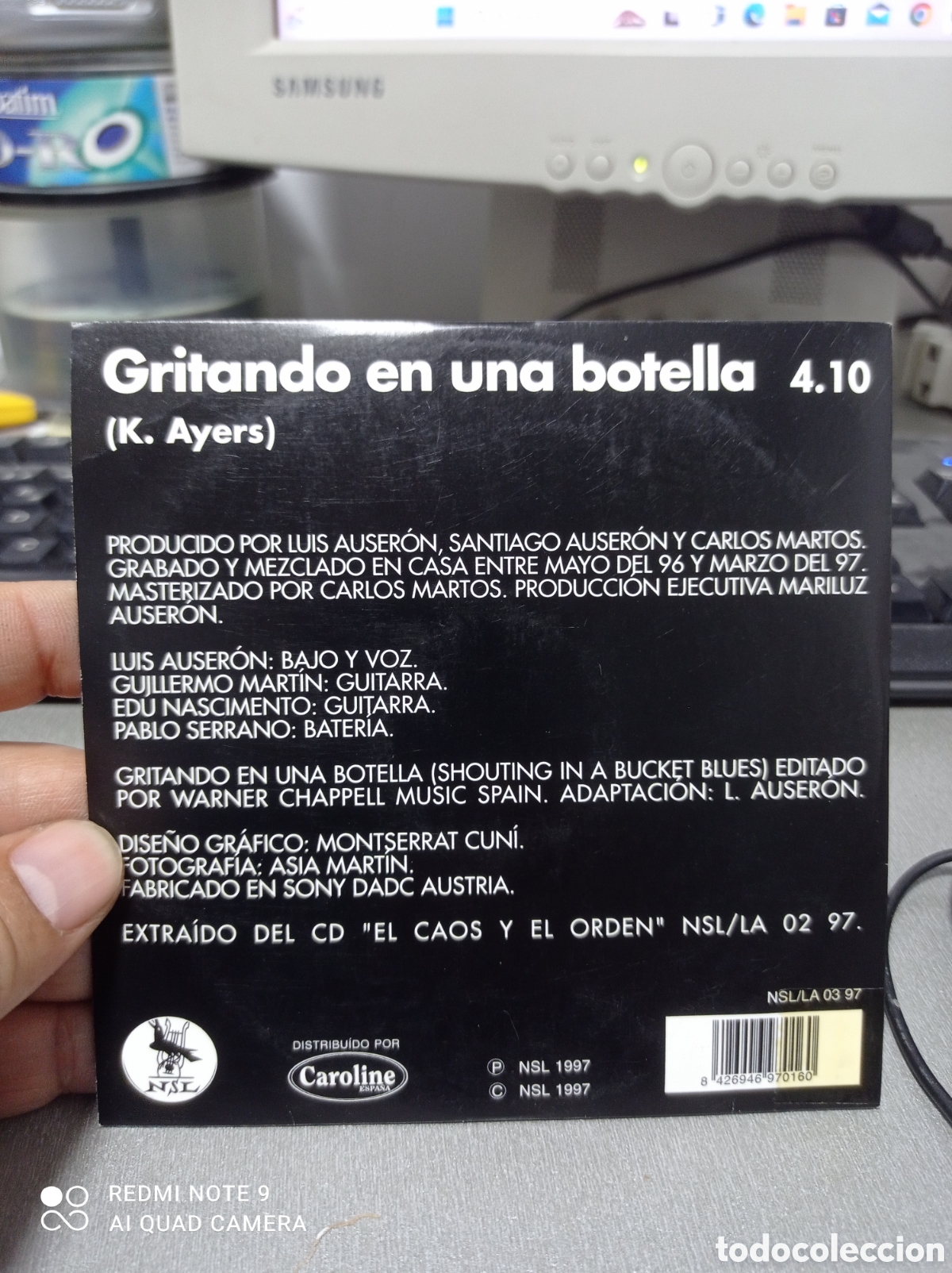CDs de m&uacute;sica: Luis auser&oacute;n gritando en una botella CD promocional - Foto 2