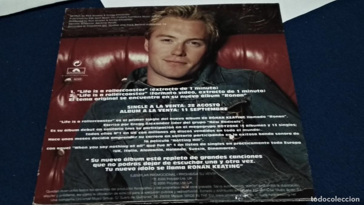 CDs de m&uacute;sica: RONAN KEATING / LIFE IS A ROLLERCOASTER - 2000 PROMO POLYDOR CD-SINGLE - Foto 2