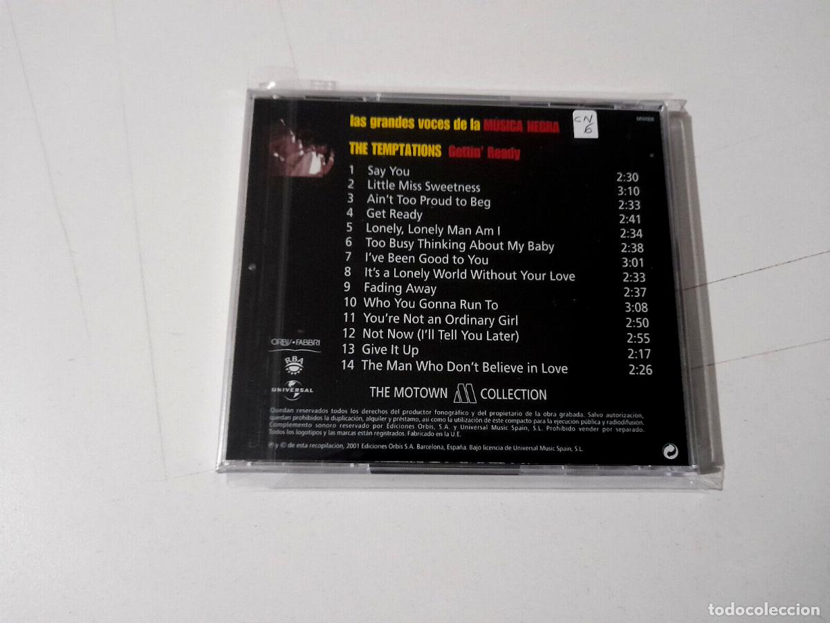 CDs de m&uacute;sica: THE TEMPTATIONS &rdquo;GETTIN READY&rdquo; CD 14 TRACKS COMO NUEVO - Foto 2