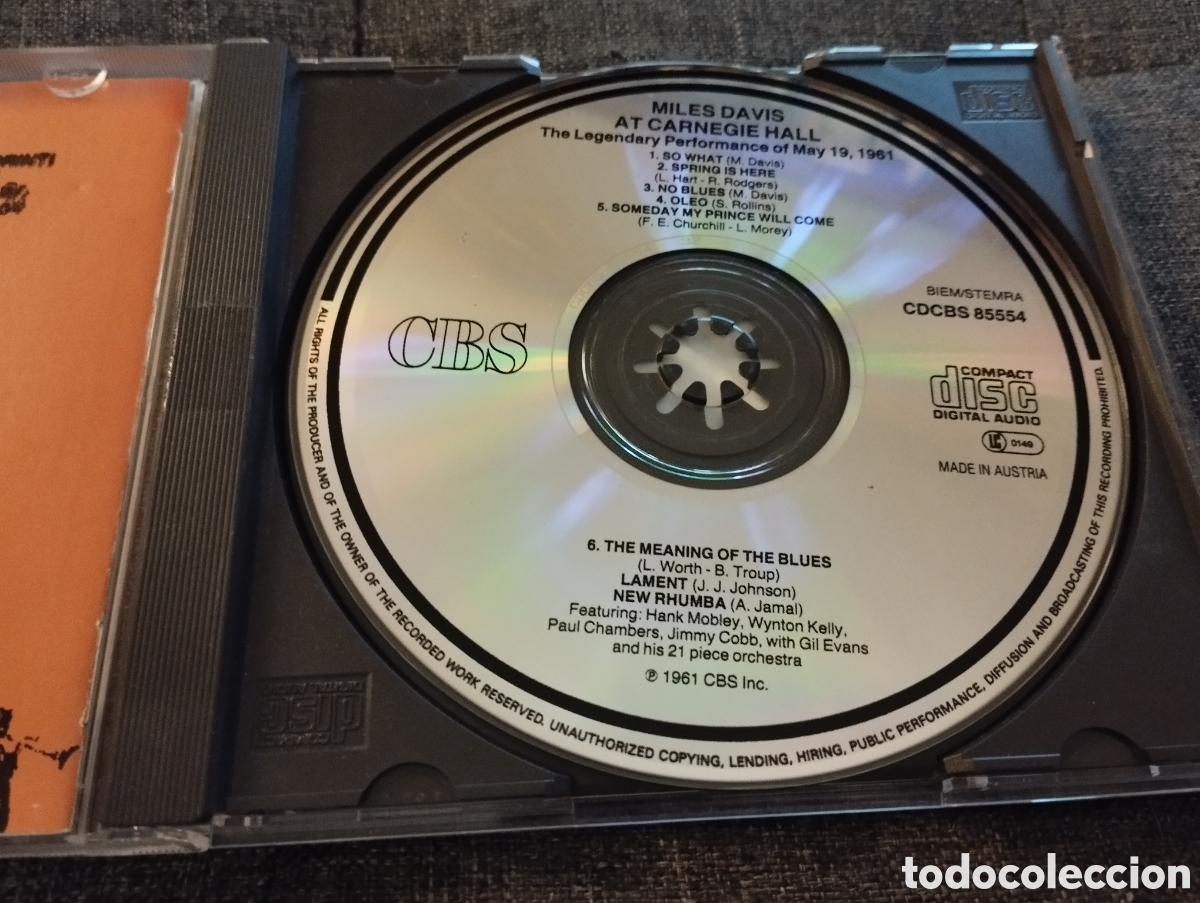 CDs de m&uacute;sica: MILES DAVIS AT CARNEGIE HALL (CD) - Foto 2