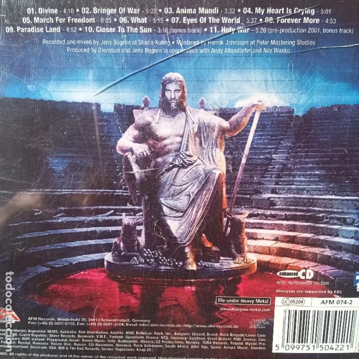 CDs de m&uacute;sica: DIONYSUS, ANIMA MUNDI. CD - Foto 2
