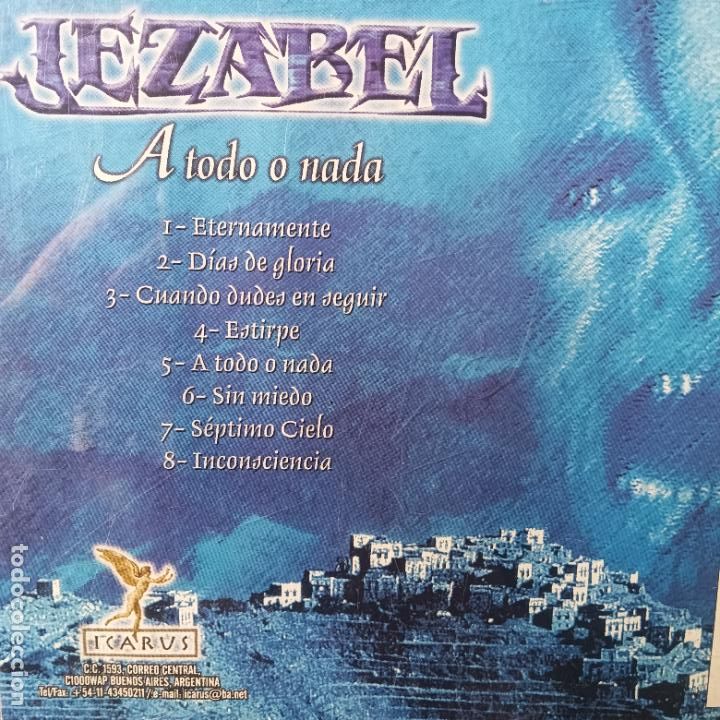 CDs de m&uacute;sica: JEZABEL, A TODO O NADA. CD - Foto 2