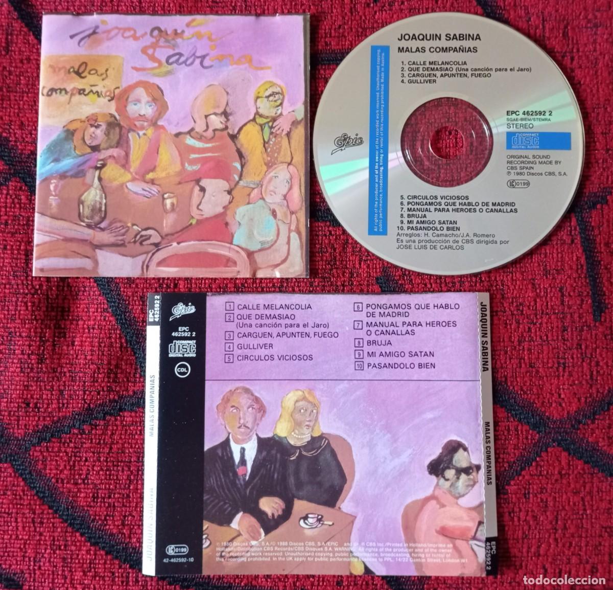 CDs de m&uacute;sica: JOAQUIN SABINA ** Malas Compa&ntilde;ias ** CD ORIGINAL AUSTRIA - Foto 1