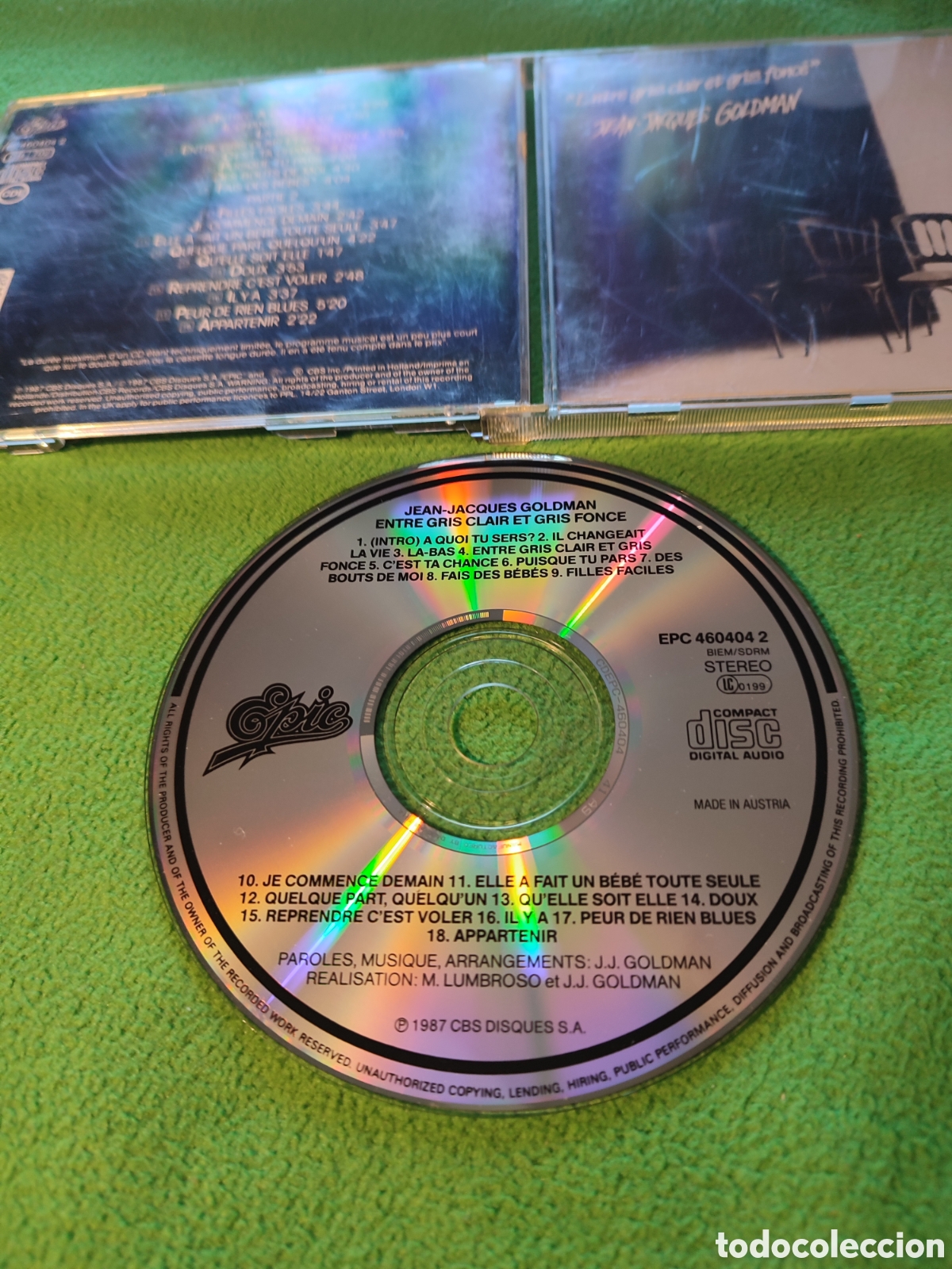CDs de m&uacute;sica: Jean-Jacques Goldman - Entre gris clair et... - Foto 2