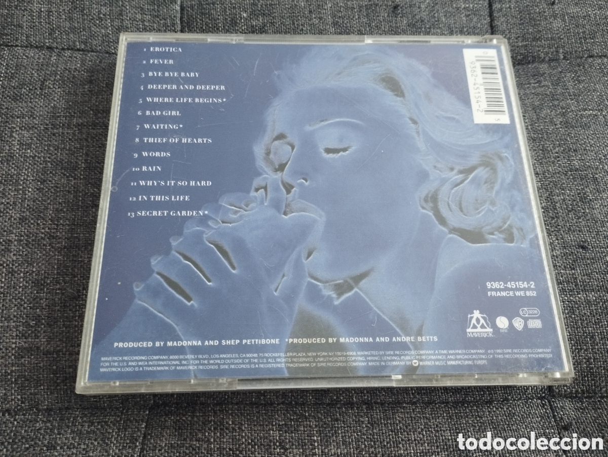 CDs de m&uacute;sica: MADONNA EROTICA (CD) - Foto 3