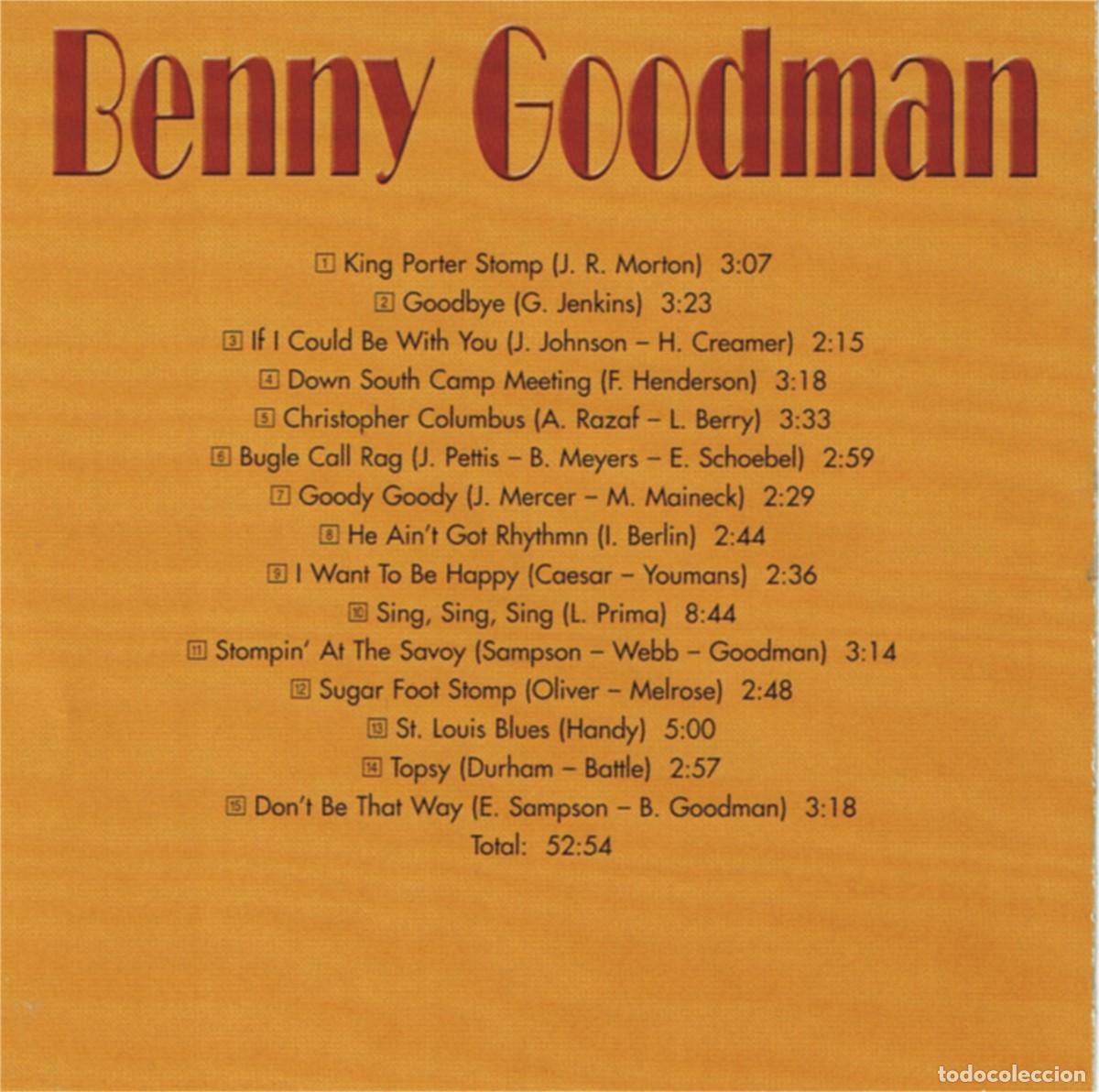 CDs de m&uacute;sica: BENNY GOODMAN CD - Foto 4