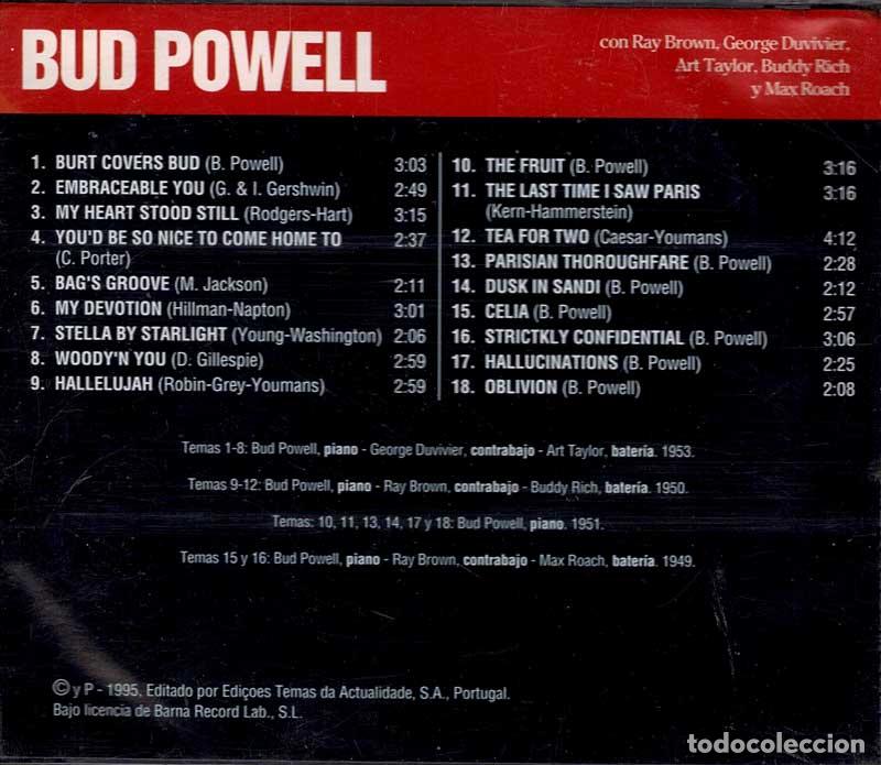 CDs de m&uacute;sica: Bud Powell - Bud Powell. CD - Foto 2