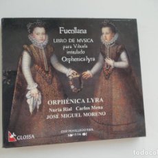 CDs de Música: FUENLLANA - LIBRO DE MUSICA PARA VIHUELA - ORPHENICA LYRA - JOSE MIGUEL MORENO - CD+LIBRETO