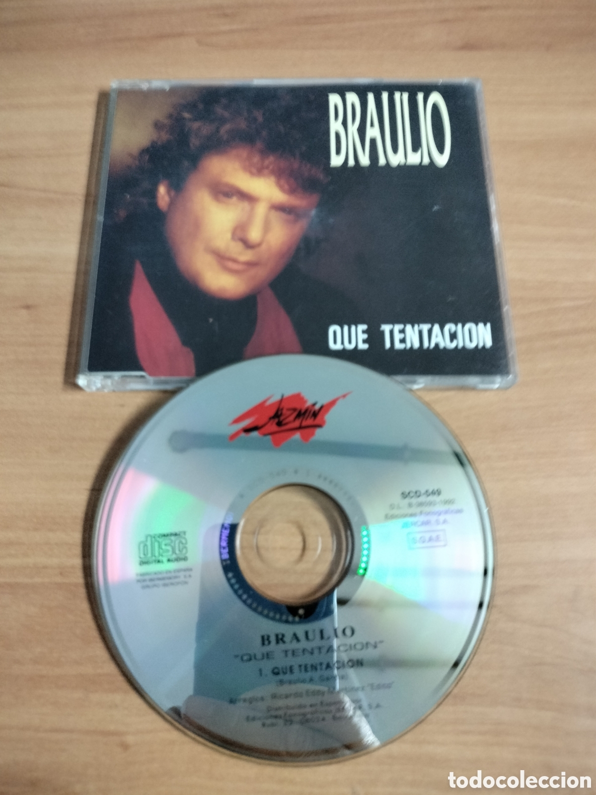CDs de m&uacute;sica: Braulio - Que tentaci&oacute;n - CD single 1 canci&oacute;n - Foto 1