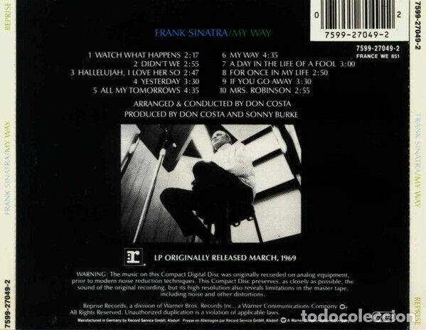 CDs de m&uacute;sica: Frank Sinatra &ndash; My Way - CD - NMINT - Foto 2