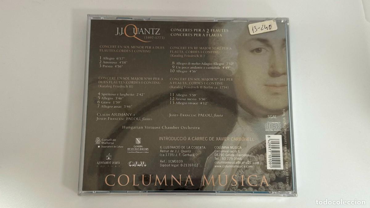 CDs de m&uacute;sica: QUANTZ: Conciertos para 1 y 2 flautas - Foto 2