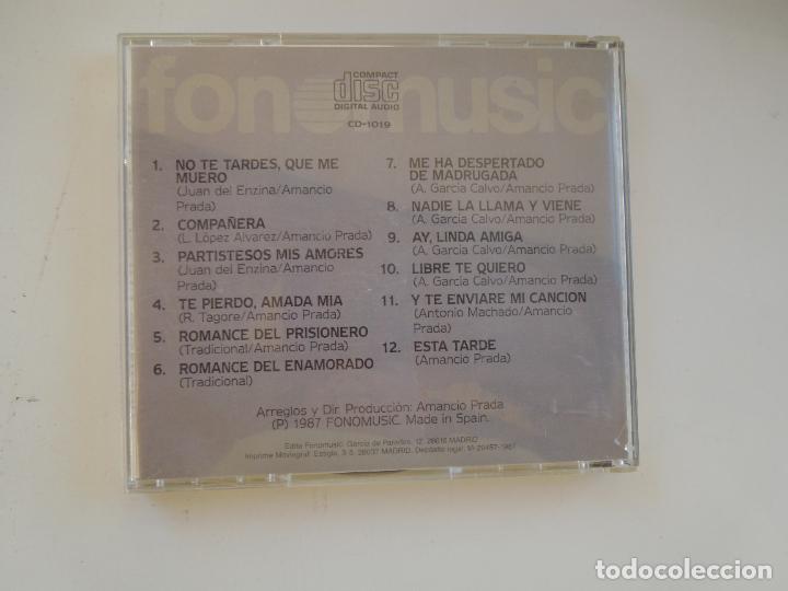 CDs de m&uacute;sica: AMANCIO PRADA - CANCIONES DE AMOR Y CELDA - CD - Foto 2