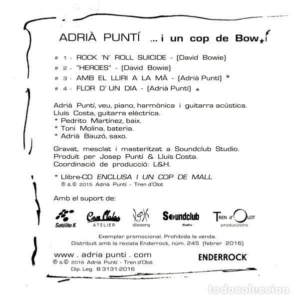 CDs de m&uacute;sica: Adri&agrave; Punt&iacute; &ndash; ...I Un Cop De Bow - CD - Foto 2