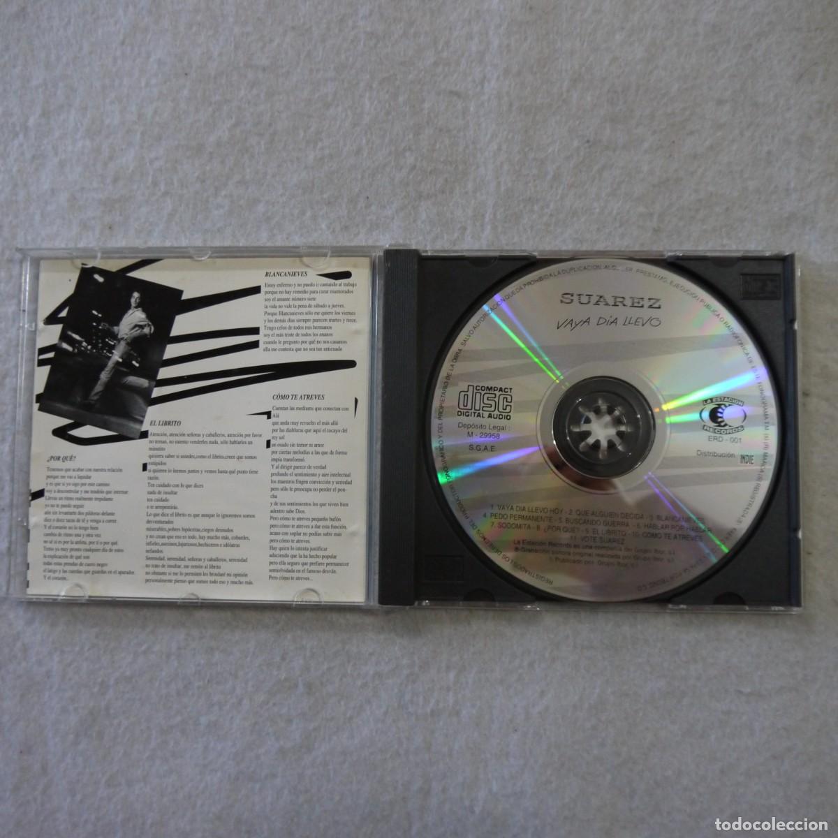 CDs de m&uacute;sica: SUAREZ - VAYA D&Iacute;A LLEVO - CD - Foto 2