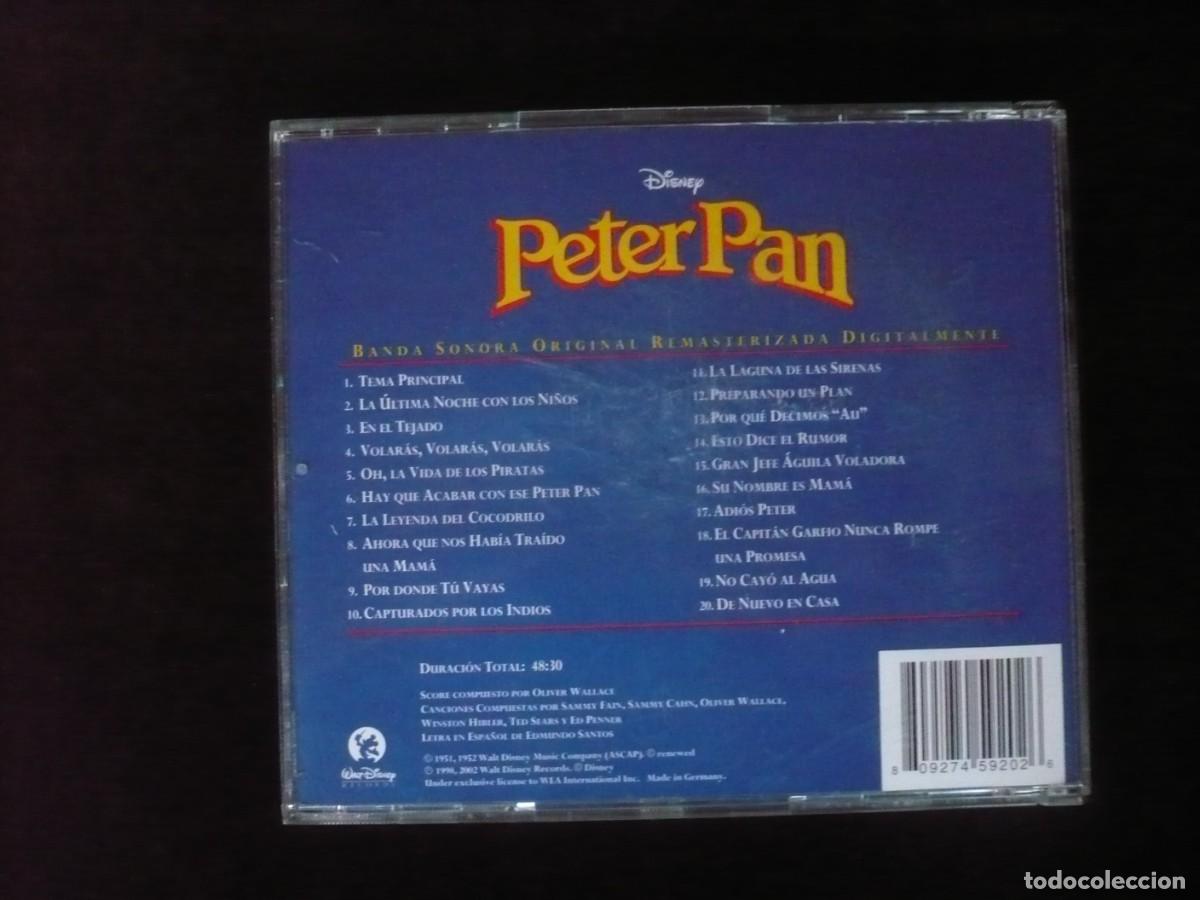 CDs de m&uacute;sica: peter pan - banda sonora original en espa&ntilde;ol - cd como nuevo - Foto 2