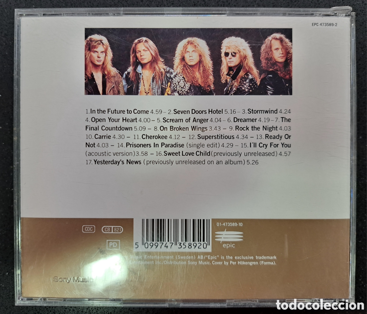 CDs de m&uacute;sica: CD. Europe. 1982-1992 - Foto 2