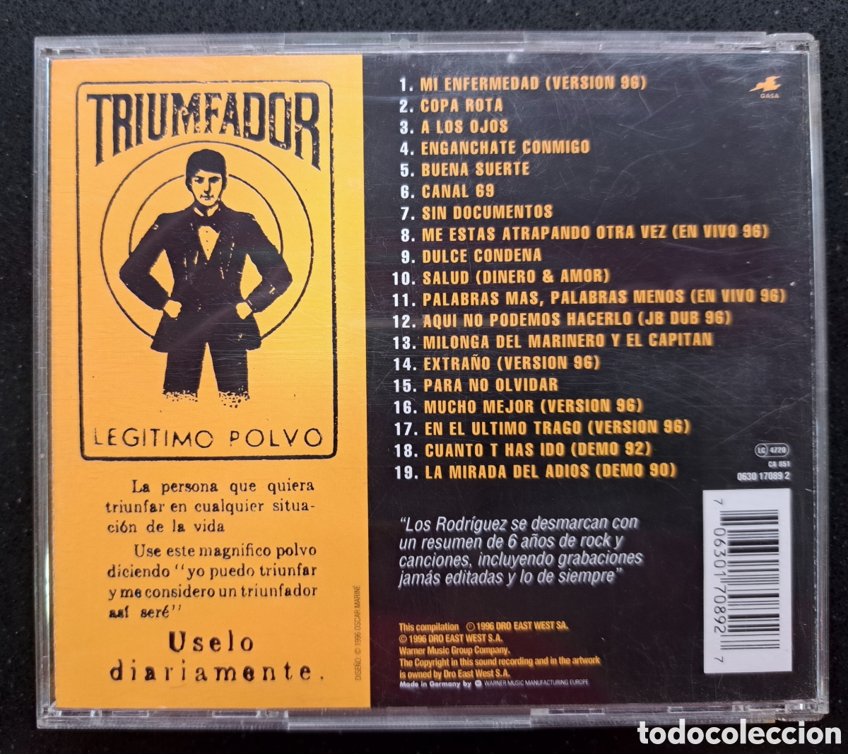 CDs de m&uacute;sica: Los Rodriguez. Hasta luego. - Foto 2