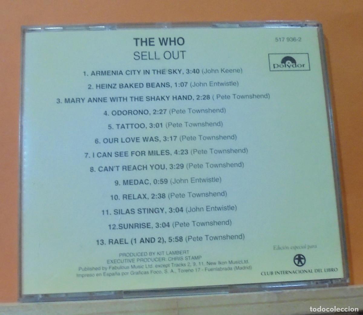 CDs de m&uacute;sica: The Who. Sell out. -- CD - Foto 2