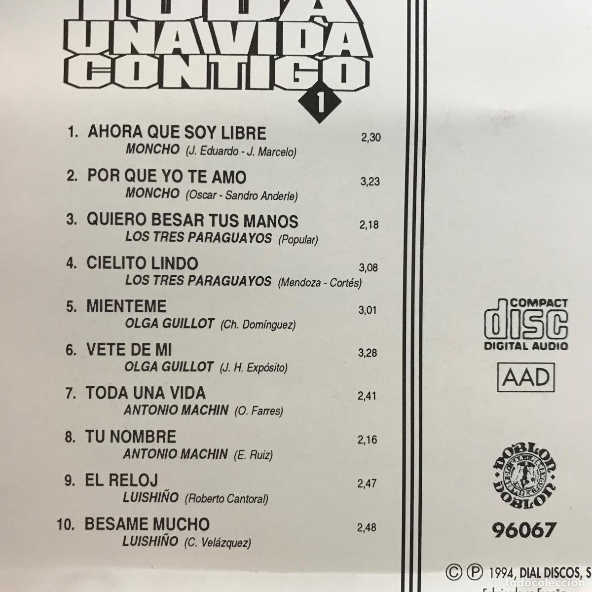 CDs de m&uacute;sica: Various ● Toda una vida contigo 1 - Boleros ● [CD] Compilation - Foto 2