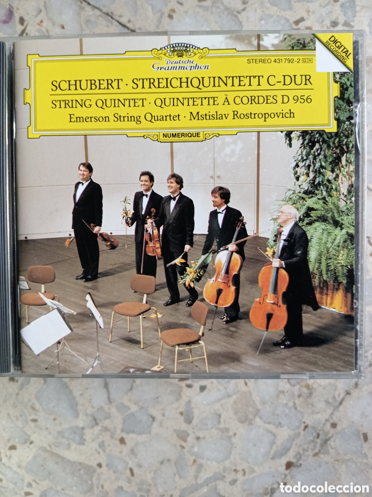 CDs de m&uacute;sica: CD SCHUBERT STREICHQUINTETT. STRING QUINTET. EMERSON STRING QUARTET. ROSTROPOVICH - Foto 1