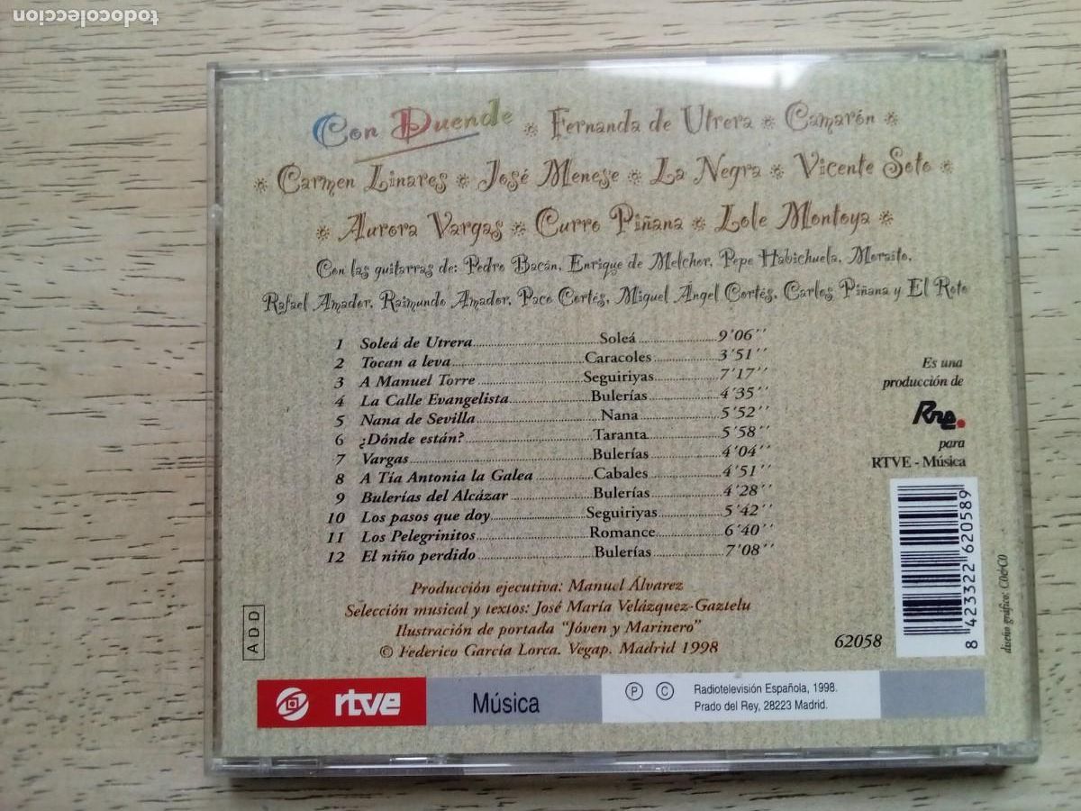 CDs de m&uacute;sica: Con duende. RTVE. CD - Foto 2