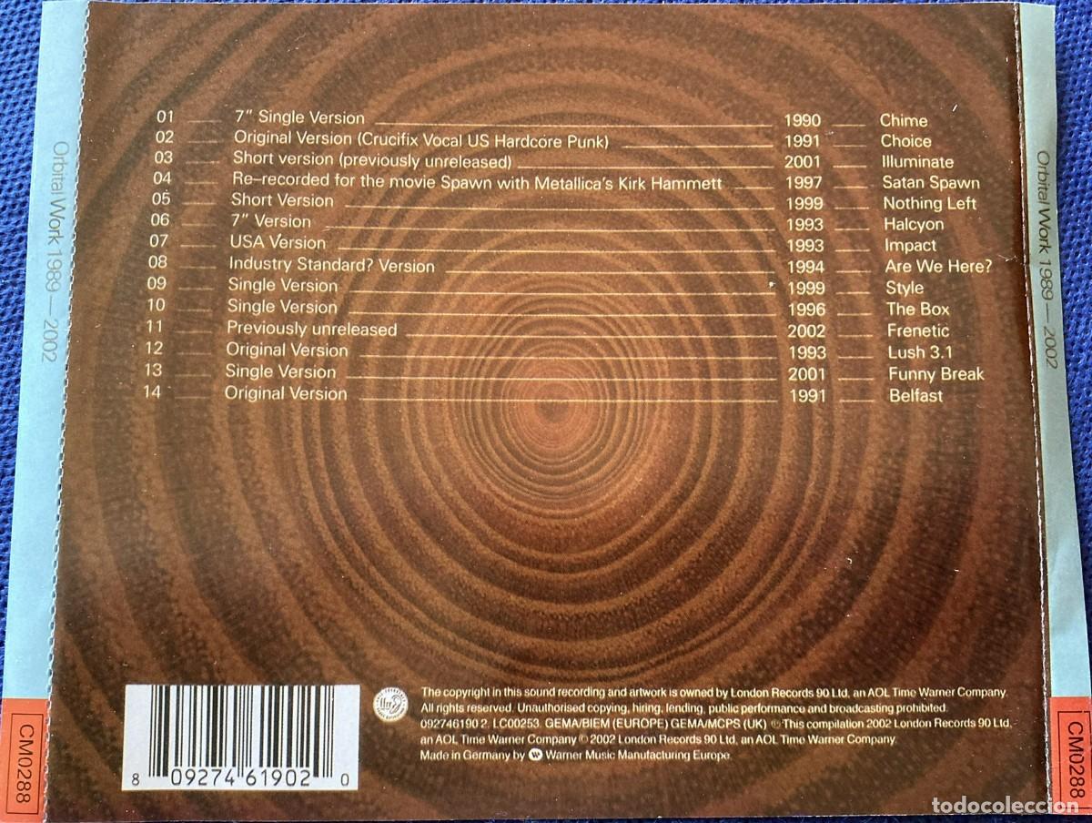 CDs de m&uacute;sica: ORBITAL - CD EDICI&Oacute;N CHINA - WORK (1989-2002) - Foto 3