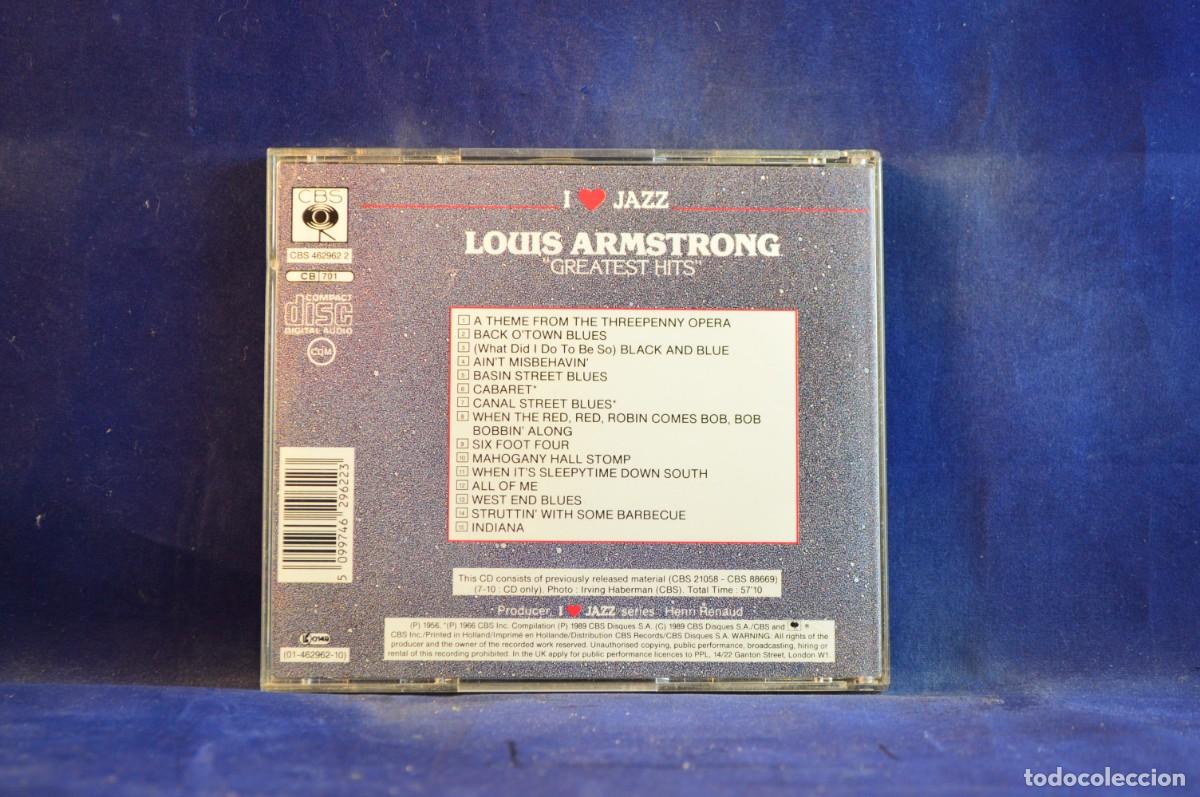 CDs de m&uacute;sica: LOUIS ARMSTRONG &ndash; GREATEST HITS - CD - Foto 2