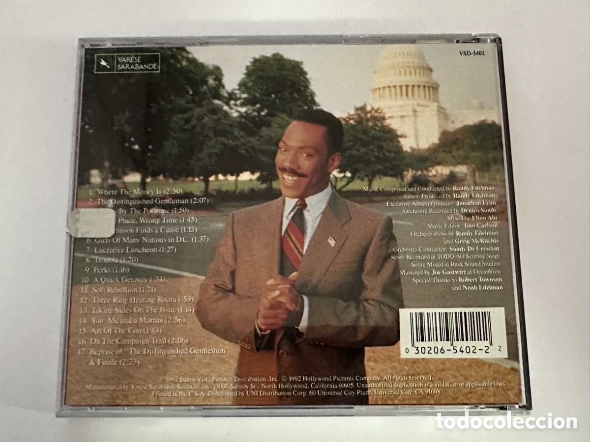 CDs de m&uacute;sica: CD BSO THE DISTINGUISHED GENTLEMAN 1992 - Foto 2