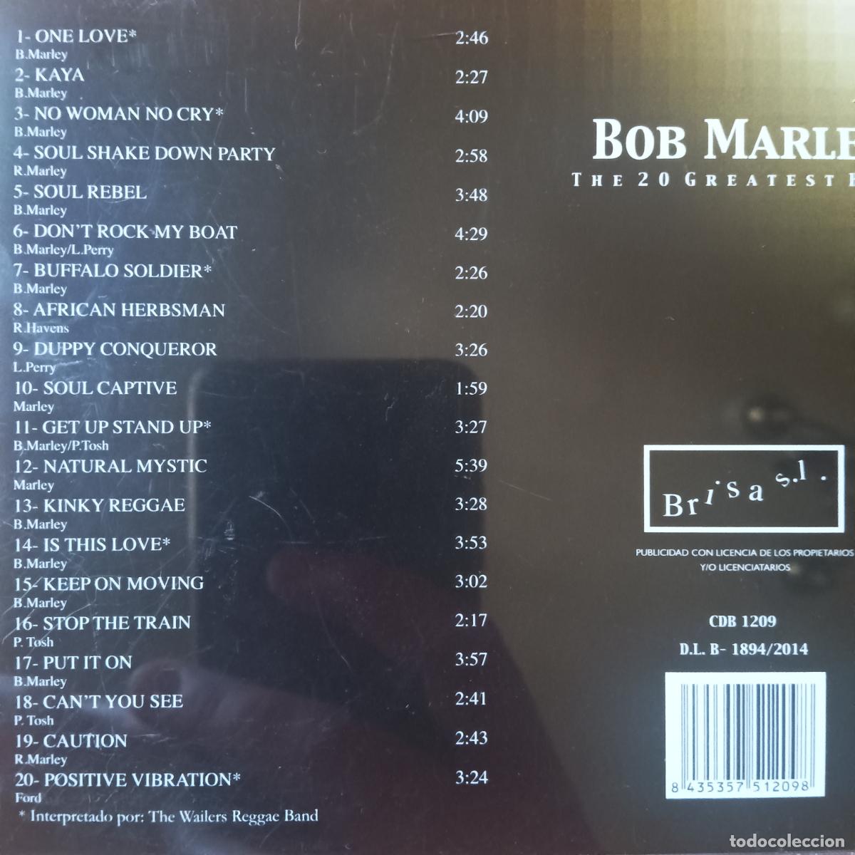 CDs de m&uacute;sica: BOB MARLEY, THE 20 GREATEST HITS. CD - Foto 2