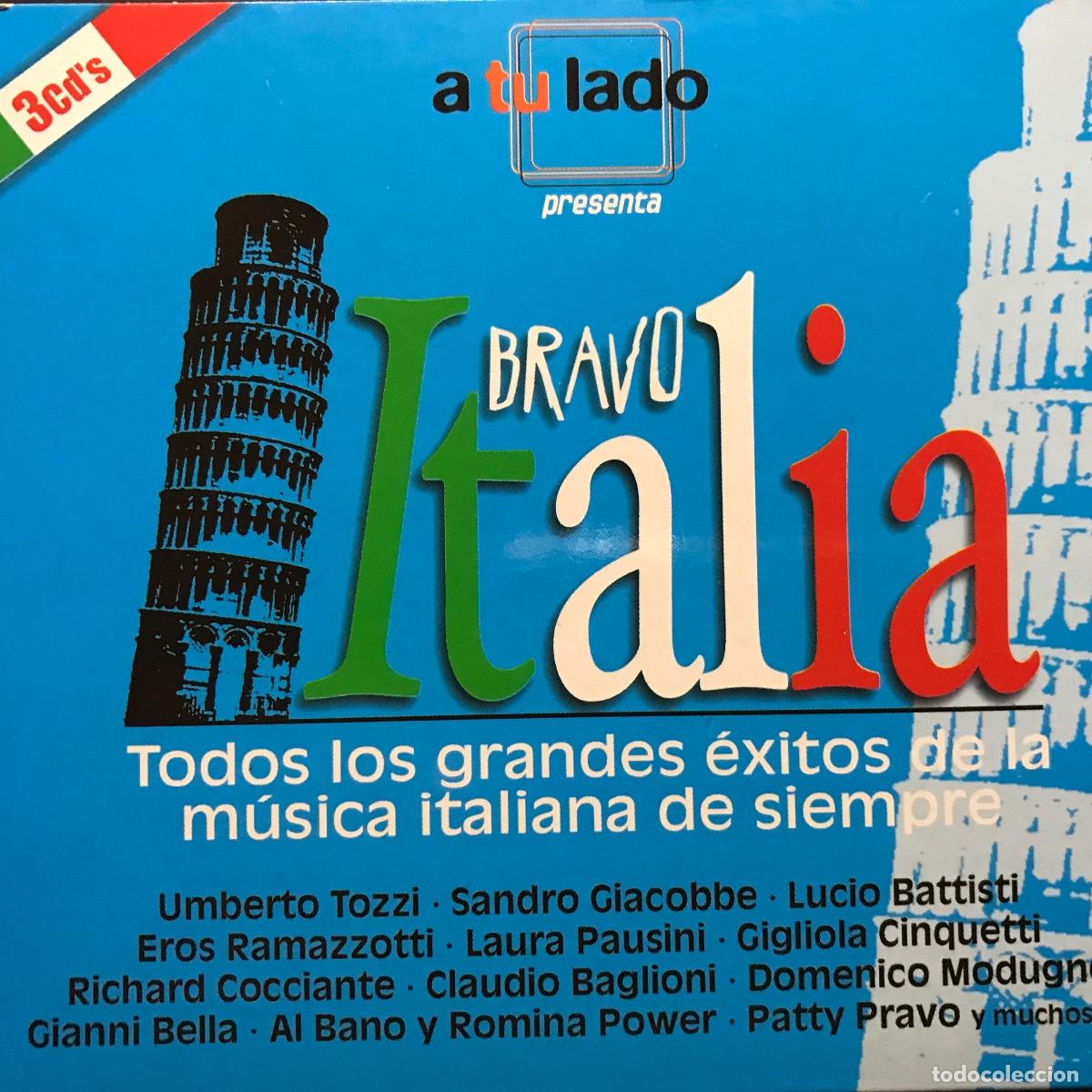 CDs de m&uacute;sica: Various ● A Tu Lado Presenta Bravo Italia ● [CD] 3 x CD, Compilation, Box Digipack - Foto 1