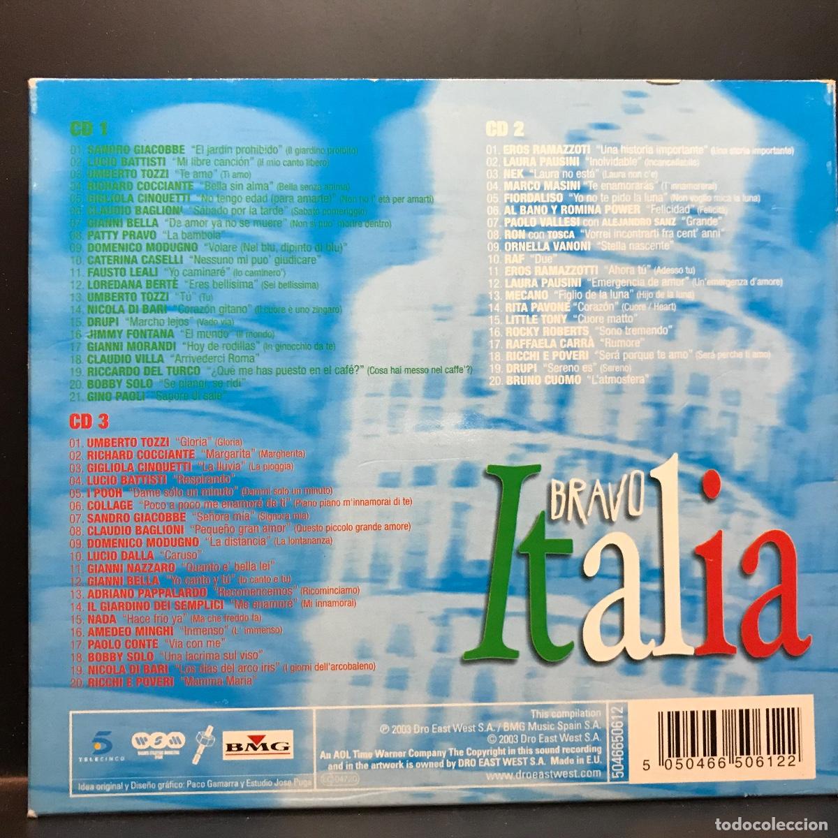CDs de m&uacute;sica: Various ● A Tu Lado Presenta Bravo Italia ● [CD] 3 x CD, Compilation, Box Digipack - Foto 6