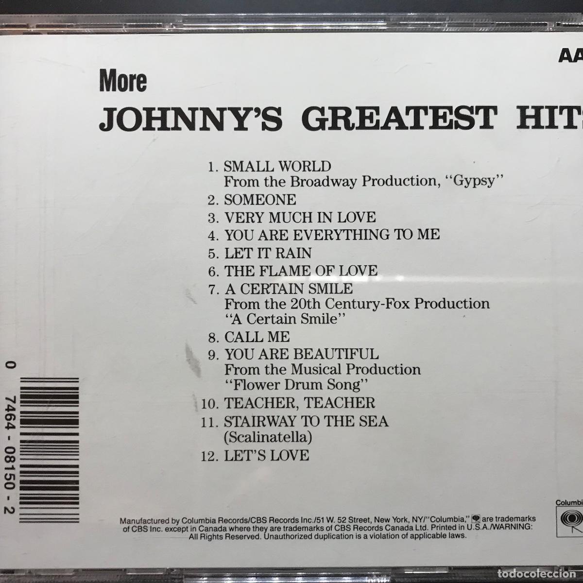 CDs de m&uacute;sica: Johnny Mathis ● More Johnnys Greatest Hits ● [CD] Compilation Reissue - Foto 3