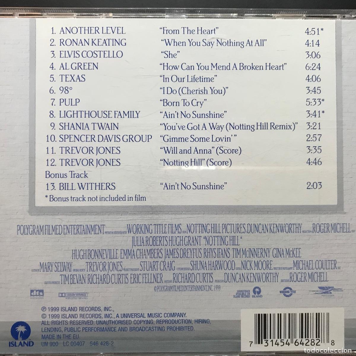 CDs de m&uacute;sica: Various ● Notting Hill ● [CD] Compilation - Foto 4