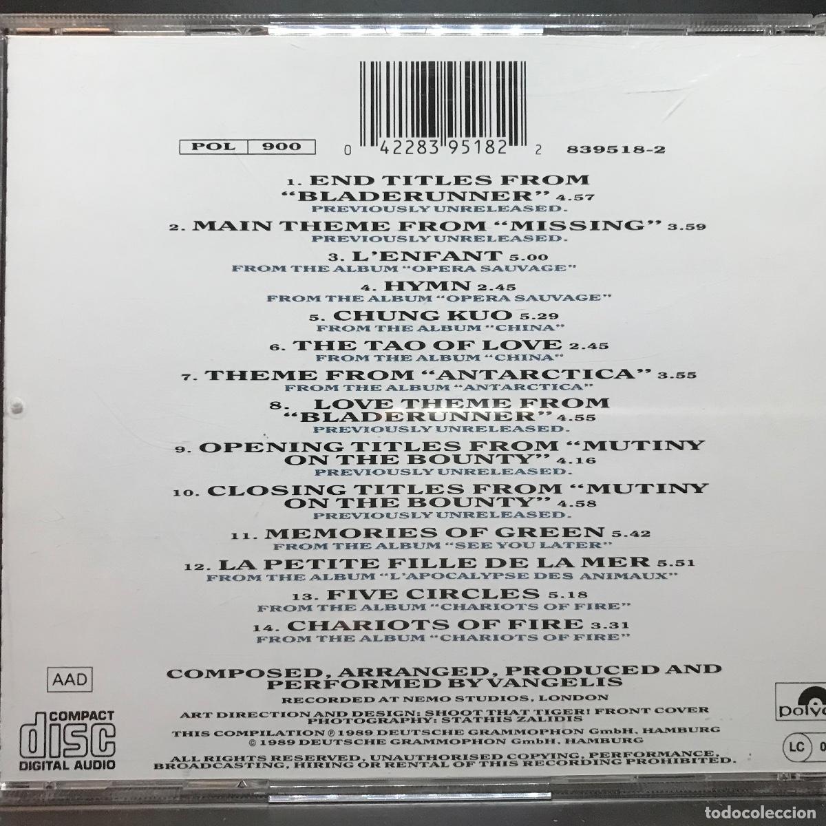 CDs de m&uacute;sica: Vangelis ● Themes ● [CD] Compilation - Foto 4