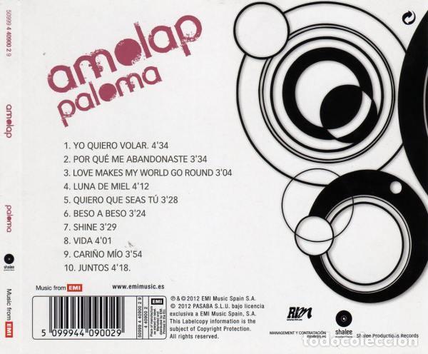CDs de m&uacute;sica: Paloma &ndash; Amolap - Foto 2