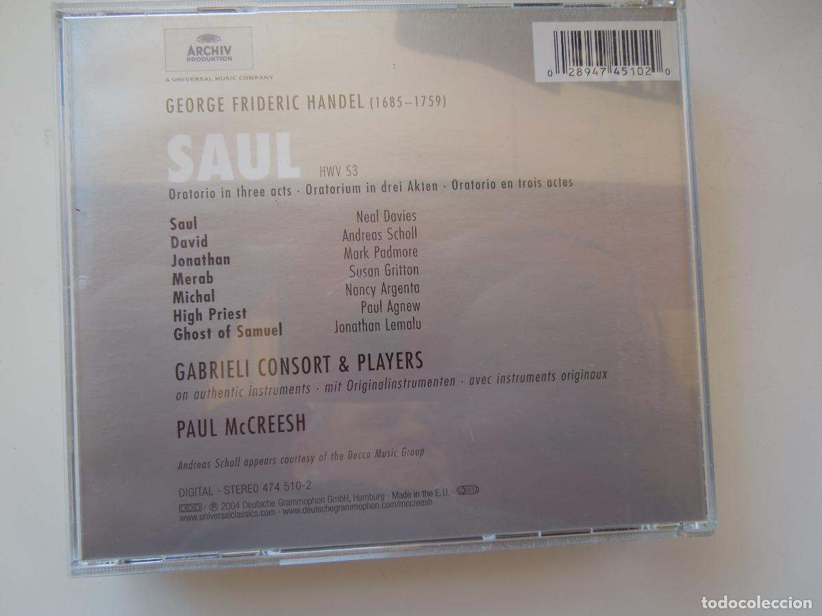 CDs de m&uacute;sica: HANDEL - SAUL - PAUL MCCREESH - 3CD,S+ LIBRETO - Foto 6