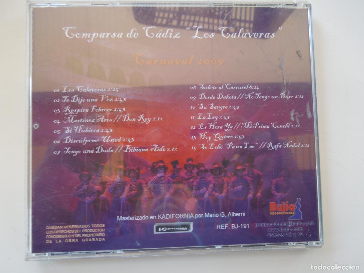 CDs de m&uacute;sica: LOS CALAVERAS - COMPARSA DE CADIZ - CARNAVAL 2009 - Foto 3