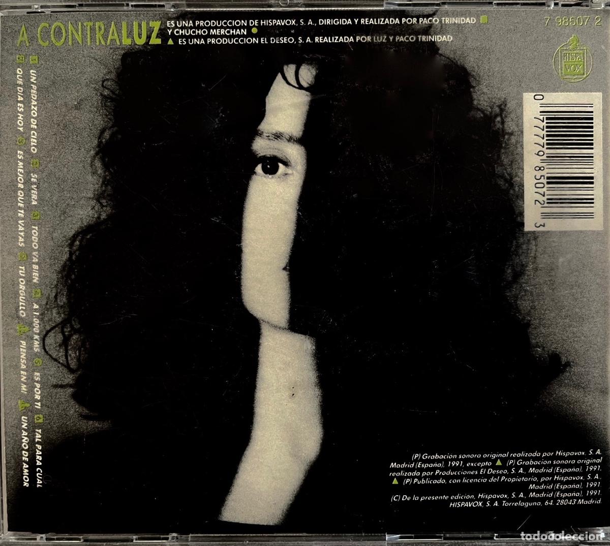 CDs de m&uacute;sica: LUZ CASAL. A CONTRALUZ. CD HISPAVOX - Foto 2