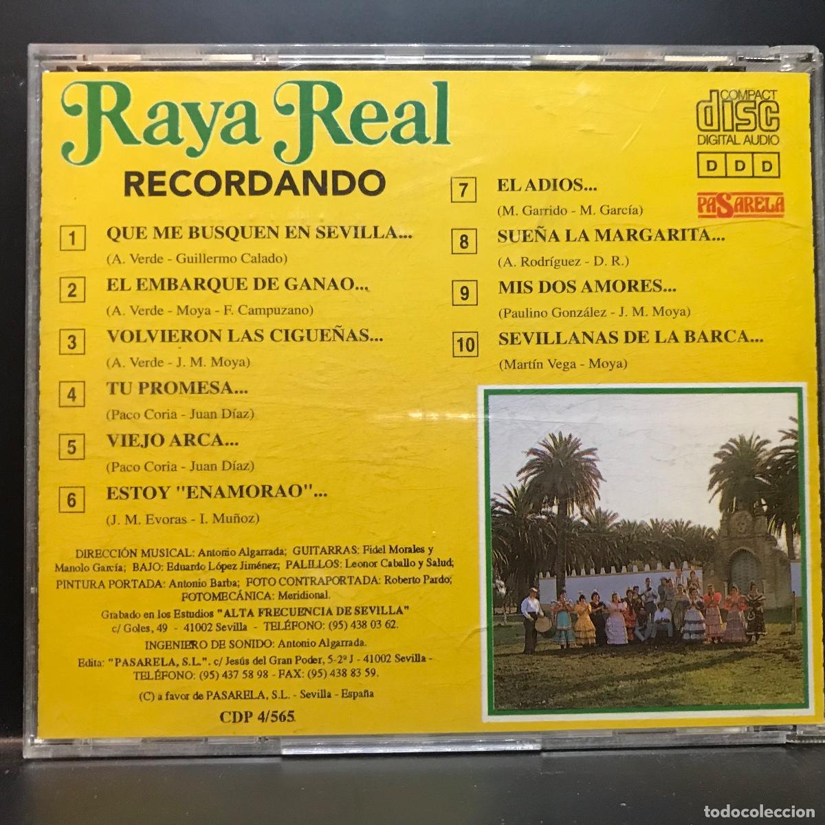 CDs de m&uacute;sica: Raya Real ● Recordando ● [CD] CD, Album - Foto 4