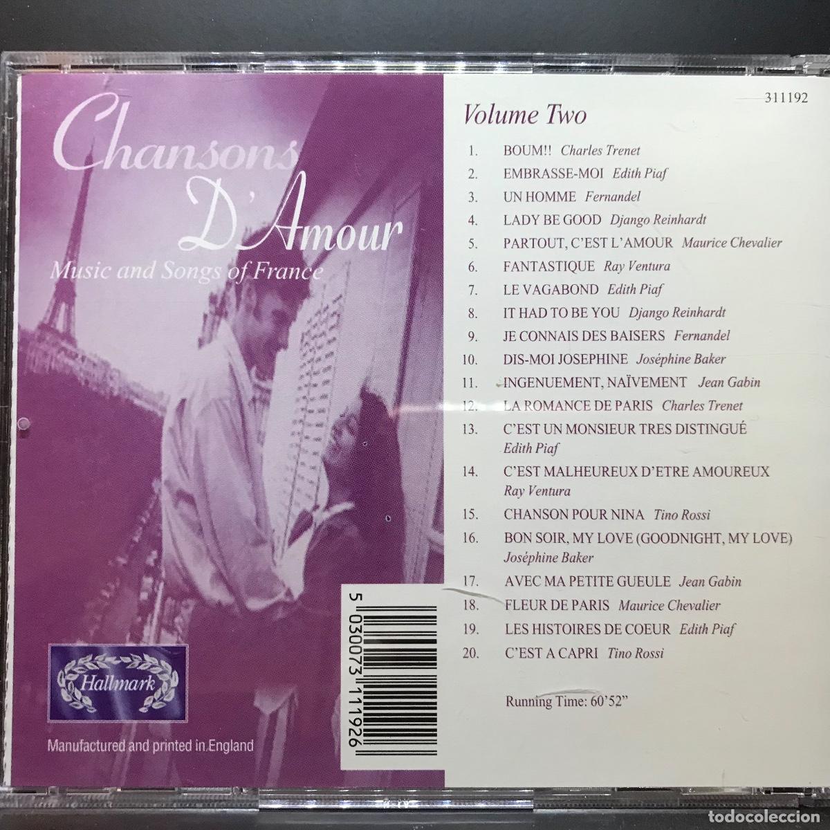 CDs de m&uacute;sica: Various ● Chansons damour - Vol.2 ● [CD] Compilation - Foto 4